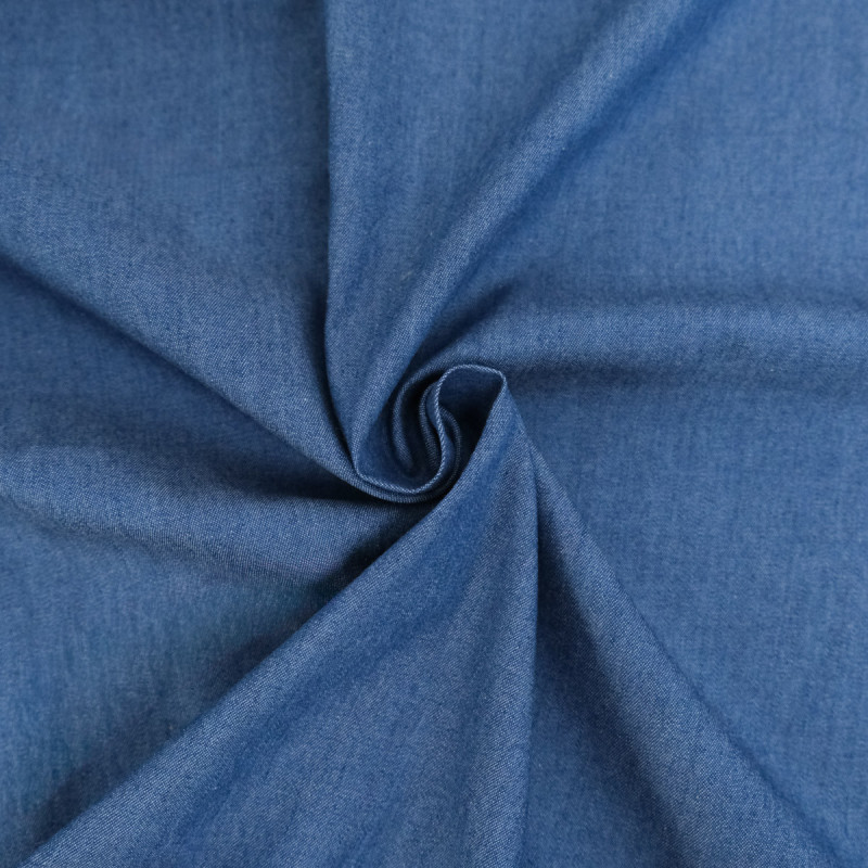 Chambray di cotone James blu indaco - Maison Klem