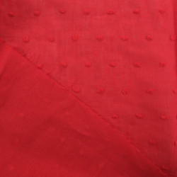 Plumetis Coton Rouge - Maison Klem