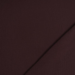 Solid-Color Double Gauze, 135 cm, Plum - Thaïs - Maison Klem