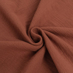 Tessuto doppio a trama semplice 135 cm color toffee - Thaïs - Maison Klem