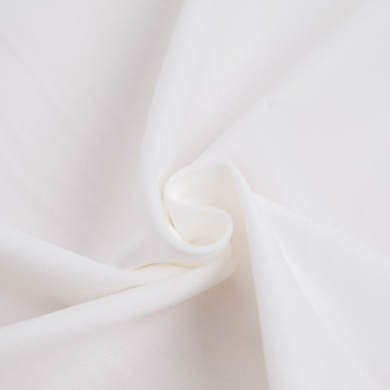 Solid Ecru Smooth Velvet - Maison Klem