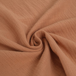Einfarbiger Double-Gaze, 135 cm, Cappuccino – Thaïs – Maison Klem