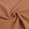 Tela de gasa doble lisa de 135 cm, color capuchino - Thaïs - Maison Klem