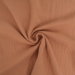 Solid Double Gauze, 135 cm, Cappuccino - Thaïs - Maison Klem