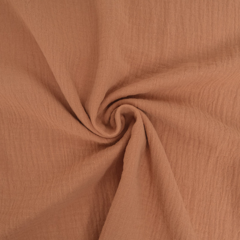 Solid Double Gauze, 135 cm, Cappuccino - Thaïs - Maison Klem