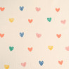 Tessuto a doppio strato con stampa a cuori multicolori - Maison Klem