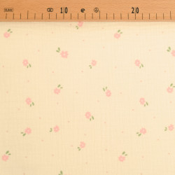 Tessuto a doppio strato con stampa a fiori rosa - Maison Klem