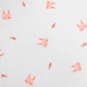 Pink Bunny Print Double Gauze - Maison Klem