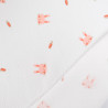 Tela de doble capa estampada con conejitos rosas - Maison Klem