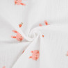 Doppel-Gaze mit rosa Hasenmuster – Maison Klem