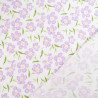 Tessuto doppio a righe con stampa floreale color malva - Maison Klem