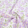 Tessuto doppio a righe con stampa floreale color malva - Maison Klem