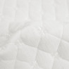 White Double Gauze Quilted with Floral Embroidery - Maison Klem