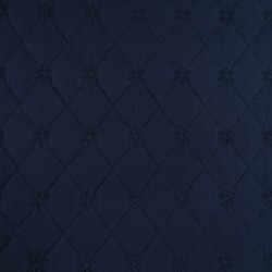 Double Gauze Quilted with Navy Floral Embroidery - Maison Klem