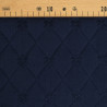 Trapuntato a doppia garza con ricamo floreale blu navy - Maison Klem