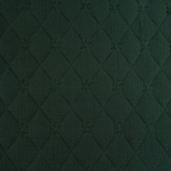 Double Gauze Quilt with Forest Green Floral Embroidery - Maison Klem