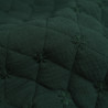 Double Gauze Quilt with Forest Green Floral Embroidery - Maison Klem
