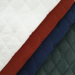 Double Gauze Quilted with Floral Embroidery - Maison Klem