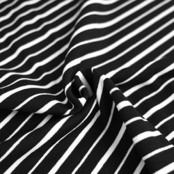 Maglia a righe bianche su fondo nero - Maison Klem