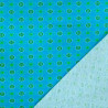 Green-Printed Jersey on a Blue Background - Maison Klem