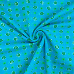 Green-Printed Jersey on a Blue Background - Maison Klem
