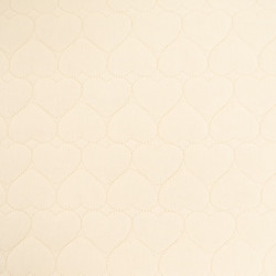 Double Gauze Quilted Blanket with Heart Embroidery, Natural Ecru - Maison Klem