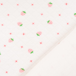 Jersey Matelassé Imprimé Mimi La Fraise - Maison Klem