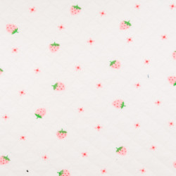 Jersey Matelassé Imprimé Mimi La Fraise - Maison Klem