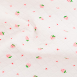 Jersey Matelassé Imprimé Mimi La Fraise - Maison Klem