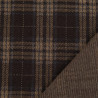 Maille Douce Carreaux Cacao Lurex Argent - Maison Klem