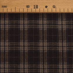 Weiches Strickmuster mit Kakaobraunen Karos und silbernem Lurex – Maison Klem