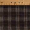 Soft Knit, Chocolate Brown Checkered Pattern with Silver Lurex - Maison Klem