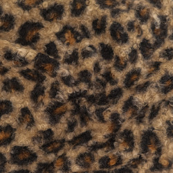 Tissu Bouclettes Léopard Naturel - Maison Klem