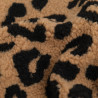 Tejido Sherpa Maxi con estampado de leopardo en negro y caramelo - Maison Klem