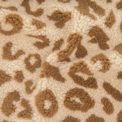 Tela Sherpa Maxi con estampado de leopardo en tonos caramelo y beige - Maison Klem
