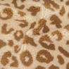 Sherpa-Stoff „Maxi“ mit Leopardenmuster in Karamell und Beige – Maison Klem
