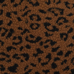 Sherpa-Stoff „Mini Leopard“ in Braun – Maison Klem