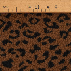 Tessuto Sherpa Mini Leopardo Marrone - Maison Klem