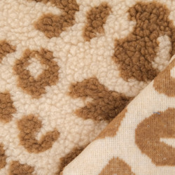 Tela Sherpa Maxi con estampado de leopardo en tonos caramelo y beige - Maison Klem