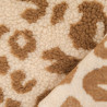 Sherpa-Stoff „Maxi“ mit Leopardenmuster in Karamell und Beige – Maison Klem
