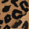 Sherpa-Stoff „Maxi“ in Schwarz und Karamell mit Leopardenmuster – Maison Klem