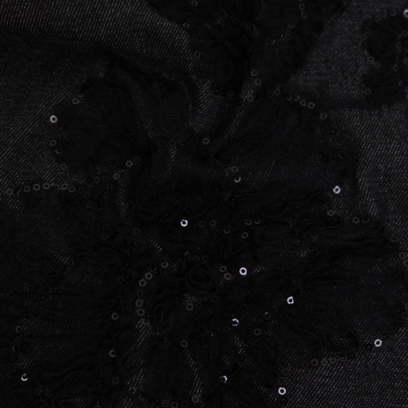 Giacca in tulle e paillettes nera - Sam - Maison Klem