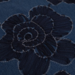 Jean Broderie Tulle et Sequins Indigo - Sam - Maison Klem