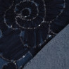 Jeans con ricami, tulle e paillettes color indaco - Sam - Maison Klem
