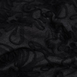 Jean Broderie Tulle Flora Noir - Maison Klem
