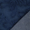 Jean con ricamo in tulle Flora blu medio - Maison Klem