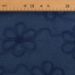 Gonna in tulle con ricami Suzon, blu medio - Maison Klem