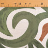 Viscose-mix met print, Solene, kaki en brons - Maison Klem