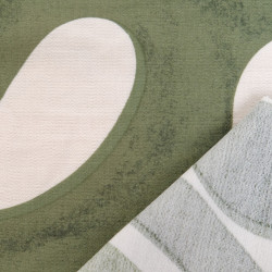 Viscose-mix met print, Solene, kaki en brons - Maison Klem