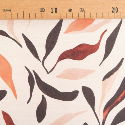 Viscose-mix met print Elena Koraal Terracotta - Maison Klem
